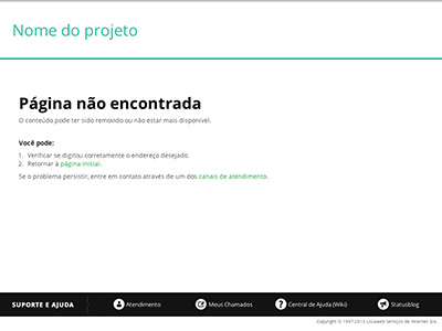 Exemplo de erro 404